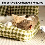 soft fluffy cat sofa bed, view 6 - MRSLM