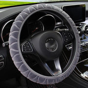 Soft winter plush steering wheel cover, view 5 - MRSLM