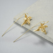 chinese style artistic silver earrings, view 3 - MRSLM