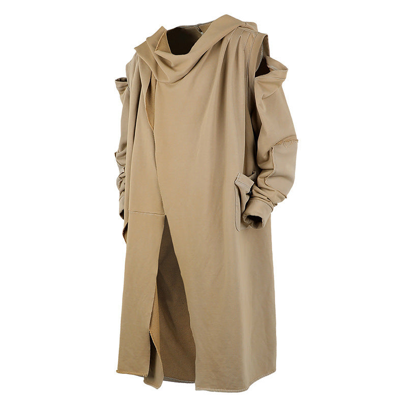 men's loose hooded work top, view 8 - MRSLM