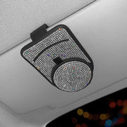 leather bling sunglass card holder for car visor, view 6 - MRSLM