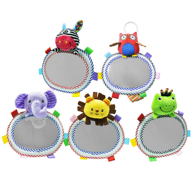baby car mirror with plush animals - MRSLM
