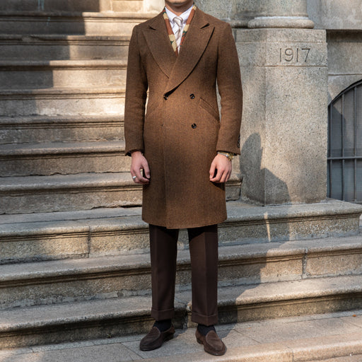 Men's vintage wool brown jacket - MRSLM