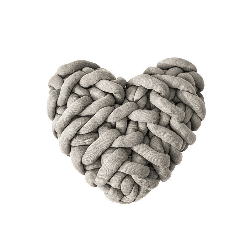 heart-shaped decorative knot cushion, view 5 - MRSLM