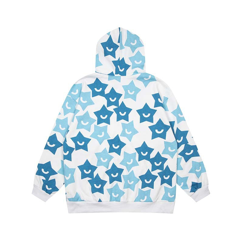 Women's Five Pointed Star Printed Hoodie