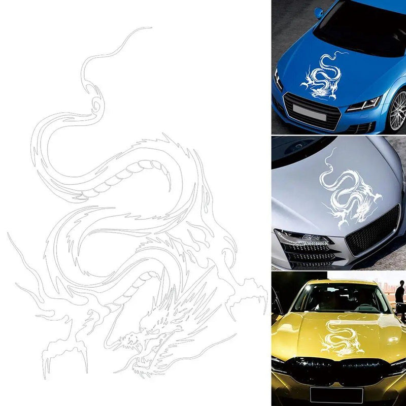 dragon pattern car hood decal, view 3 - MRSLM