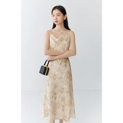 mid-length floral sling dress, view 3 - MRSLM