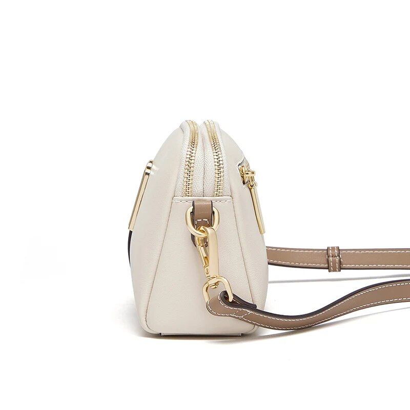 Leather crossbody and shoulder satchel, view 9 - MRSLM