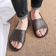 home cowhide leather slippers, view 10 - MRSLM
