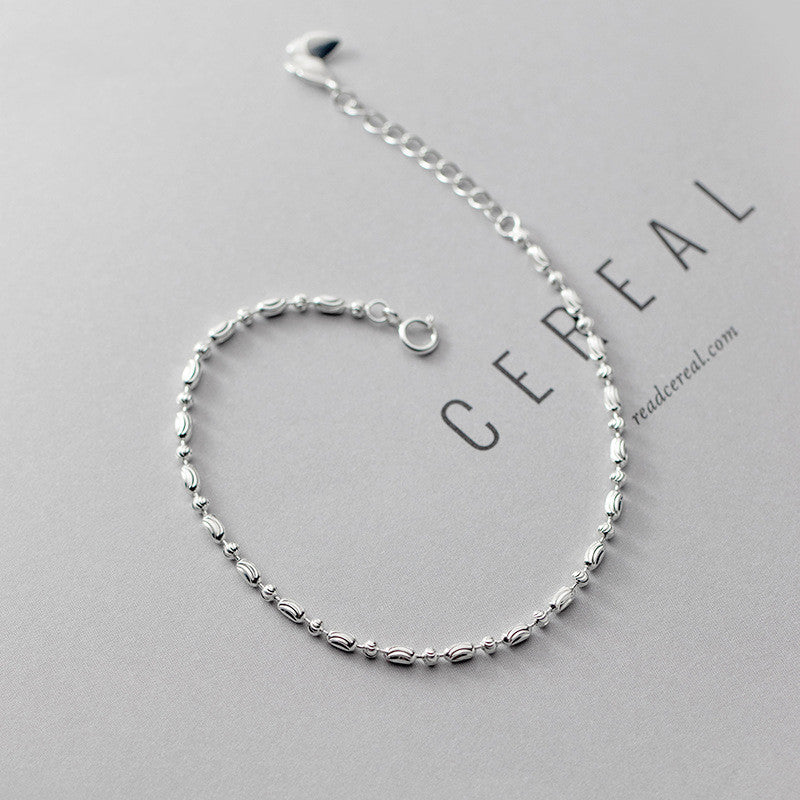 s925 silver bean bead butterfly bracelet, view 5 - MRSLM