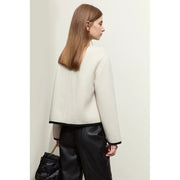 women's crewneck woolen coat, view 5 - MRSLM