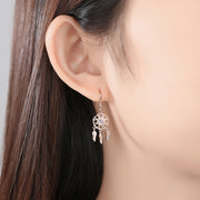 tassel micro set crystal earrings - MRSLM