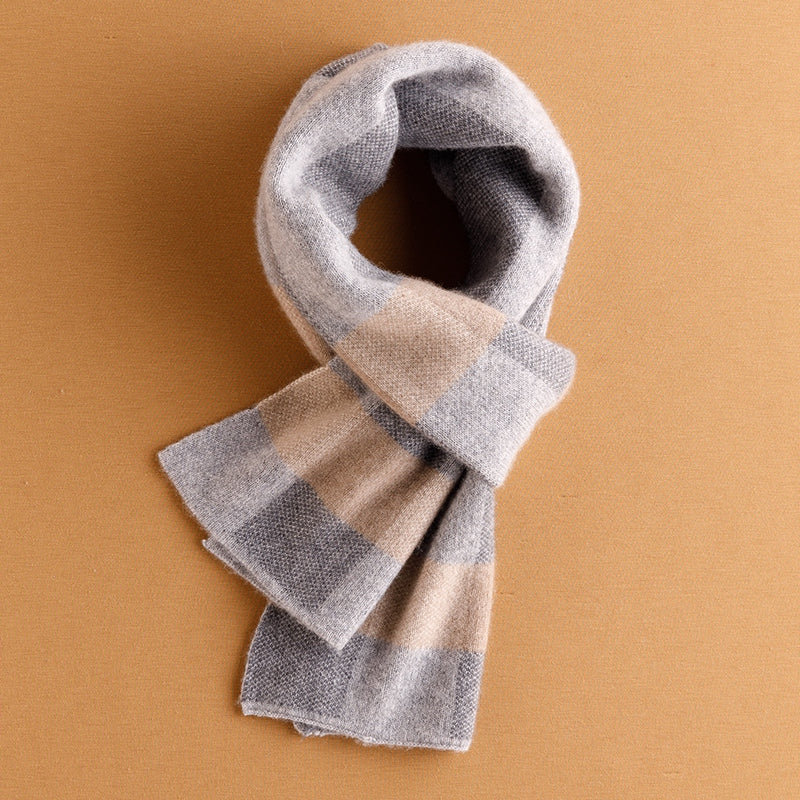men's plaid cashmere scarf, view 8 - MRSLM