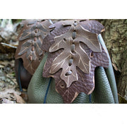 faux leather leaf pattern belt bag, view 7 - MRSLM