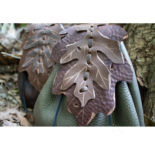 faux leather leaf pattern belt bag, view 7 - MRSLM