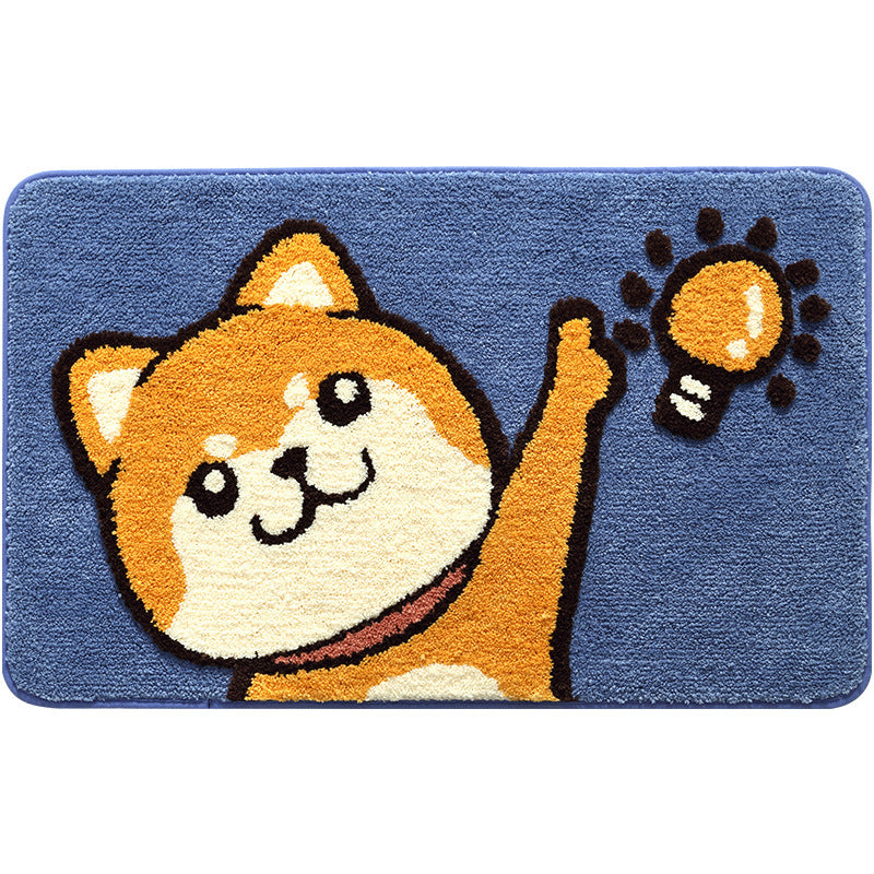 Cartoon flocking non-slip bathroom mat, view 8 - MRSLM