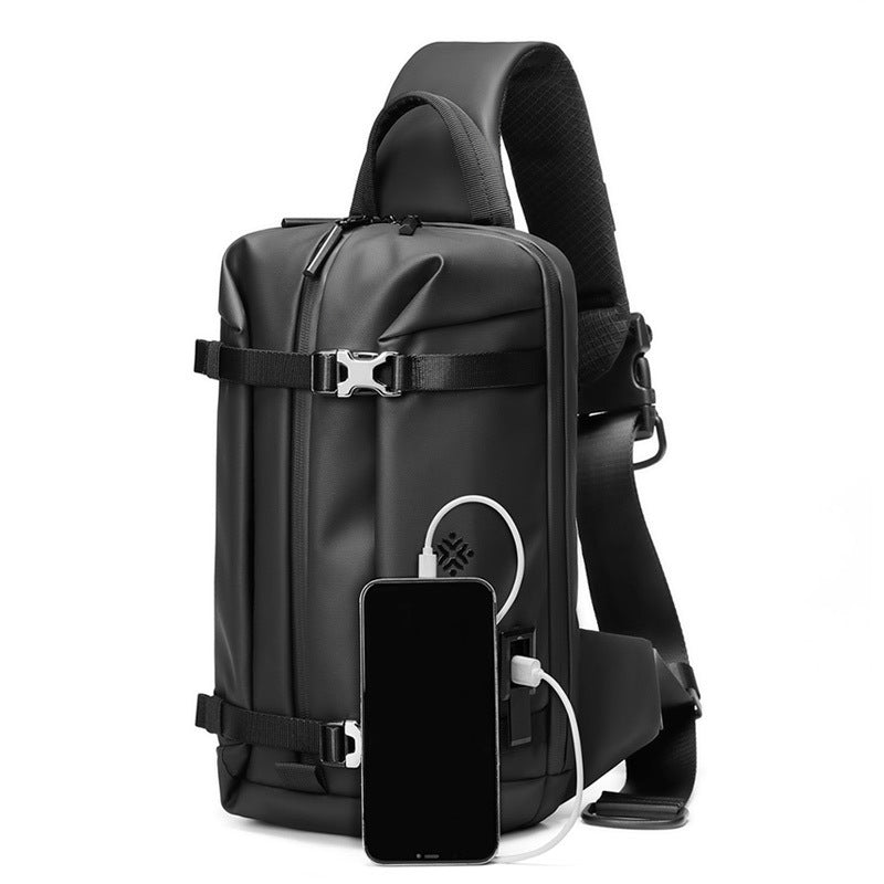 men's waterproof Oxford crossbody bag, view 5 - MRSLM