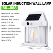 Solar induction wall lamp, view 3 - MRSLM