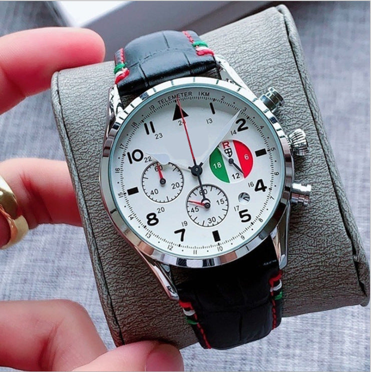 men's six-hand business quartz watch, view 3 - MRSLM