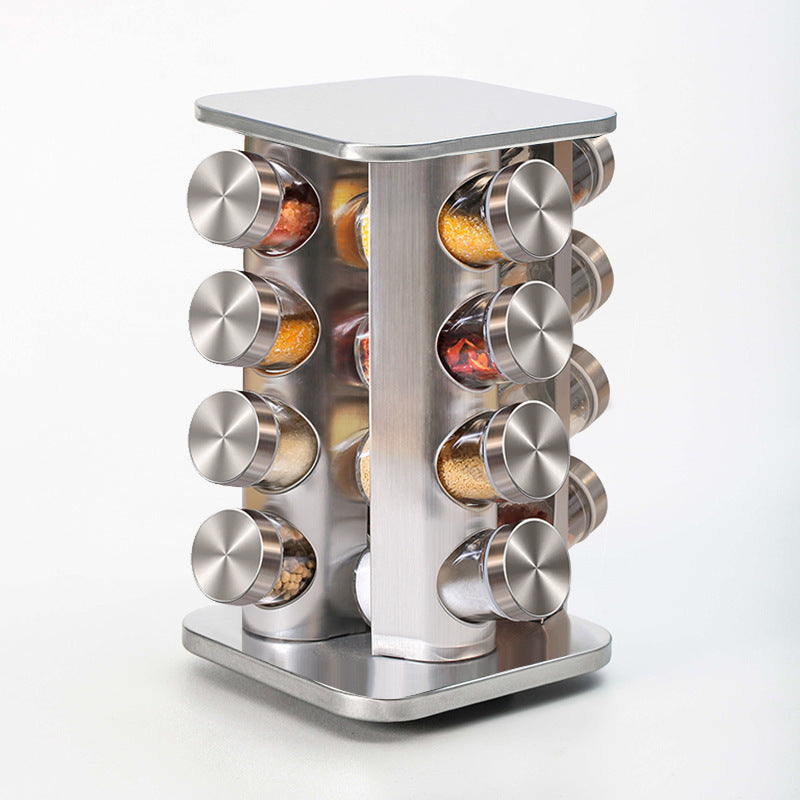 rotary glass seasoning jar set, view 7 - MRSLM