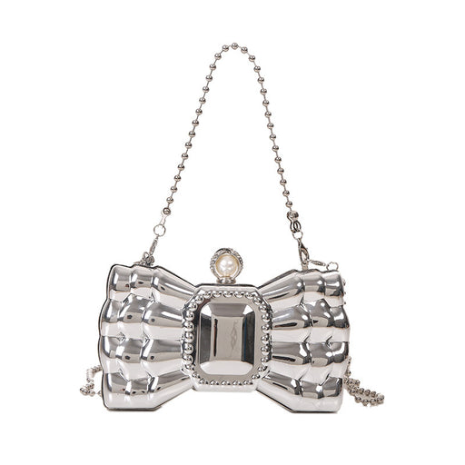 acrylic bow chain handbag, view 8 - MRSLM