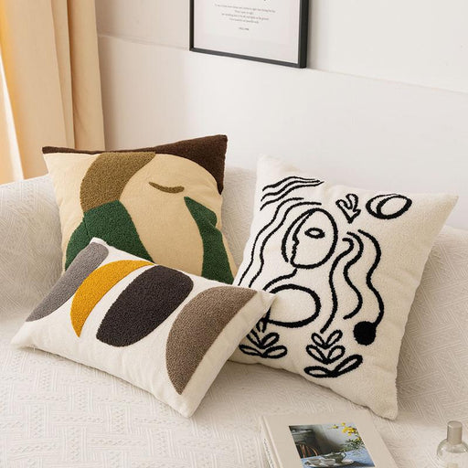 abstract embroidery cushion cover - MRSLM