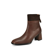 women's square toe high heel Chelsea boots, view 2 - MRSLM