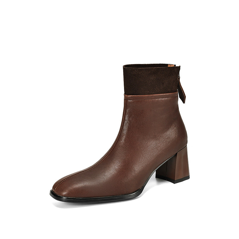 women's square toe high heel Chelsea boots, view 2 - MRSLM