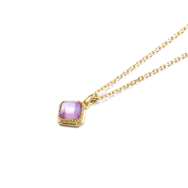 Japanese vintage amethyst necklace, view 4 - MRSLM