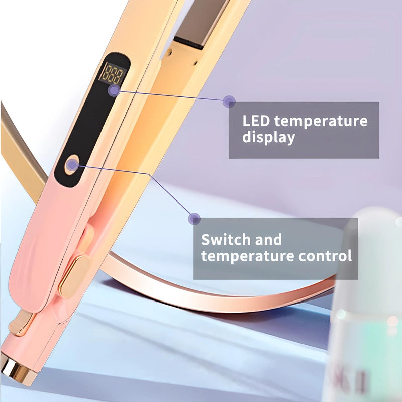 2-in-1 hair straightener and curler, view 4 - MRSLM