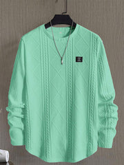 men's letter collage chest sweatshirt, view 10 - MRSLM