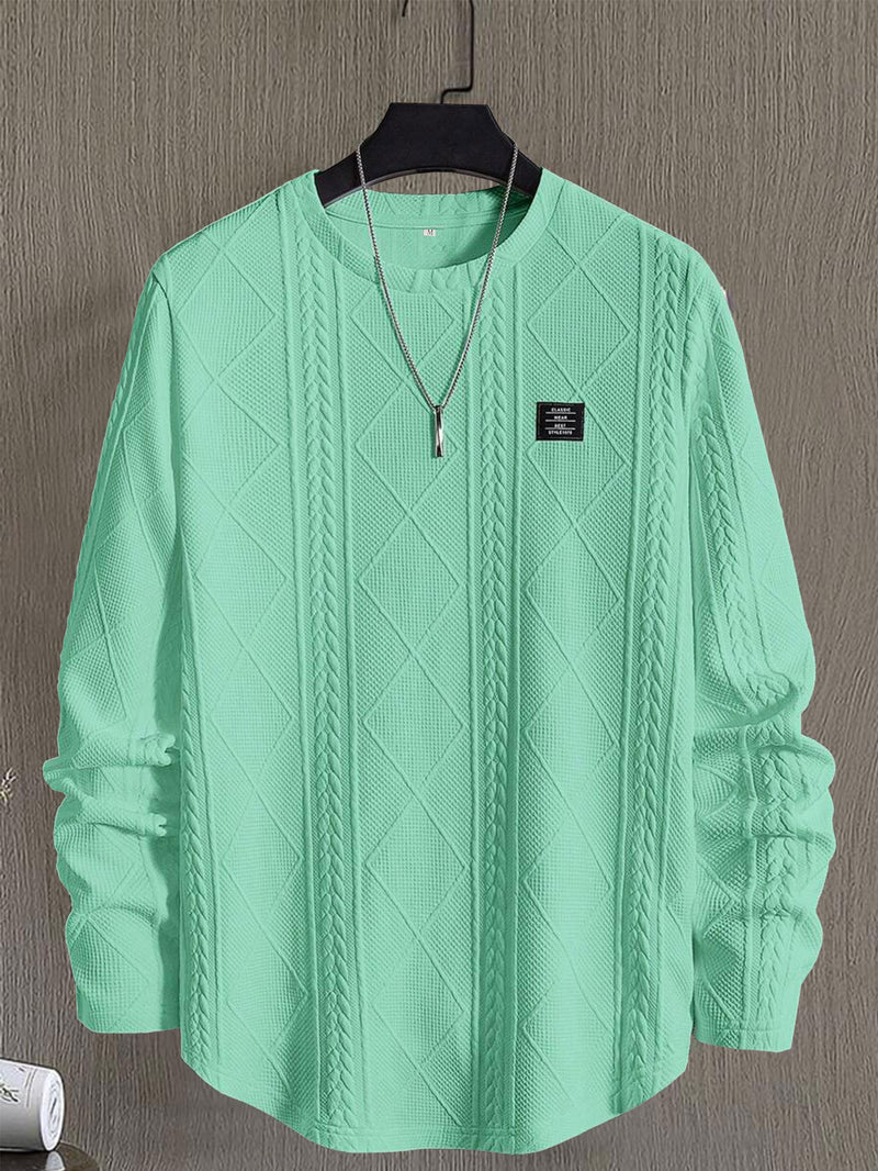 men's letter collage chest sweatshirt, view 10 - MRSLM