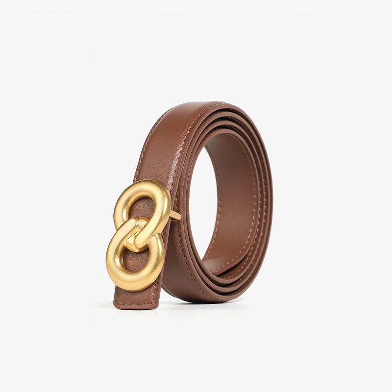 women's genuine leather double-ring belt, view 5 - MRSLM