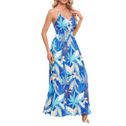 backless floral suspender dress, view 6 - MRSLM