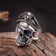 men's hip hop s925 silver sheriff star ring, view 6 - MRSLM