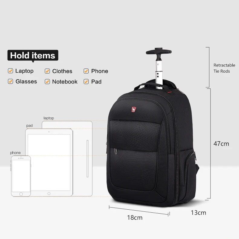 multi-functional trolley backpack, view 9 - MRSLM