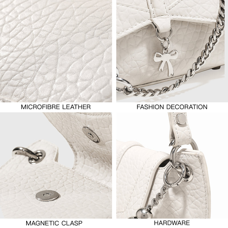 white butterfly wing crossbody bag, view 5 - MRSLM