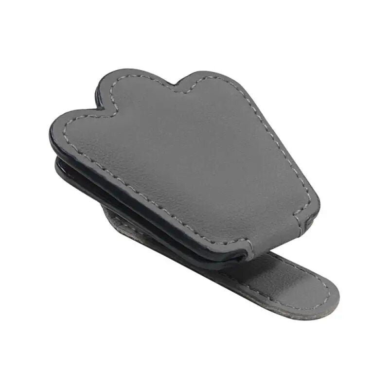 leather car visor clip, view 5 - MRSLM
