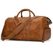 men's genuine leather gym bag, view 11 - MRSLM
