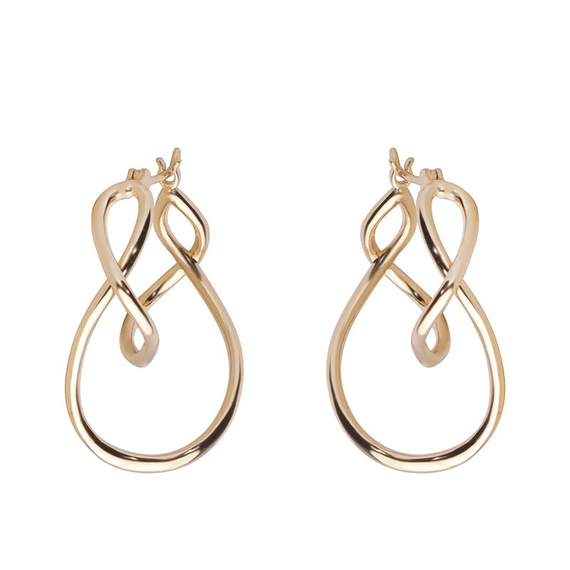 simple line silver earrings, view 4 - MRSLM