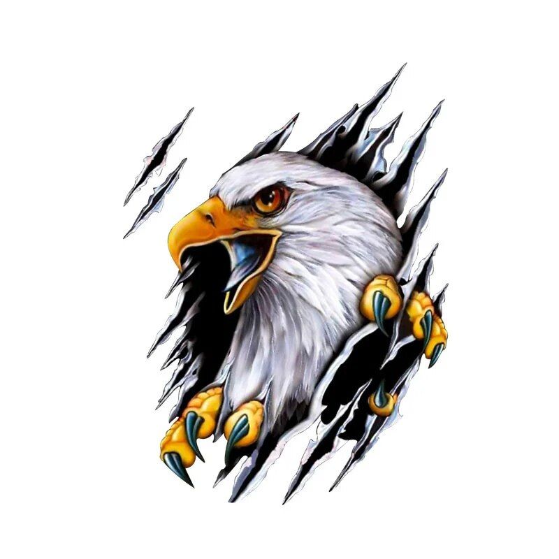 universal cartoon eagle vehicle sticker, view 2 - MRSLM