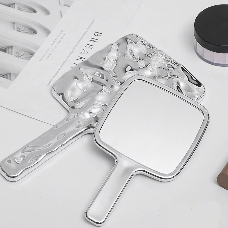 retro handheld makeup mirror, view 4 - MRSLM