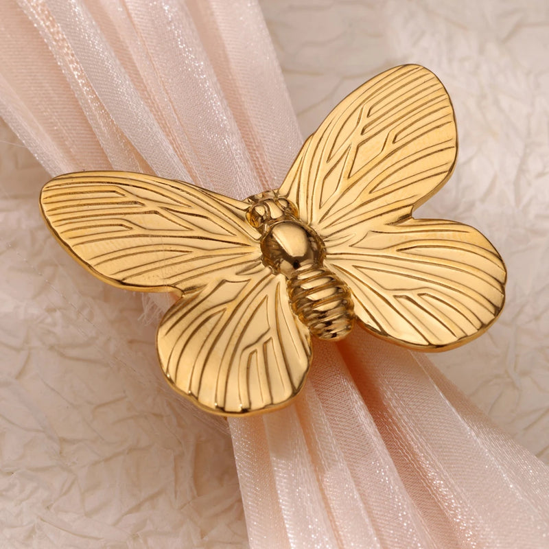 vintage butterfly stainless steel ring, view 6 - MRSLM