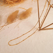 gold beaded vintage silver necklace - MRSLM