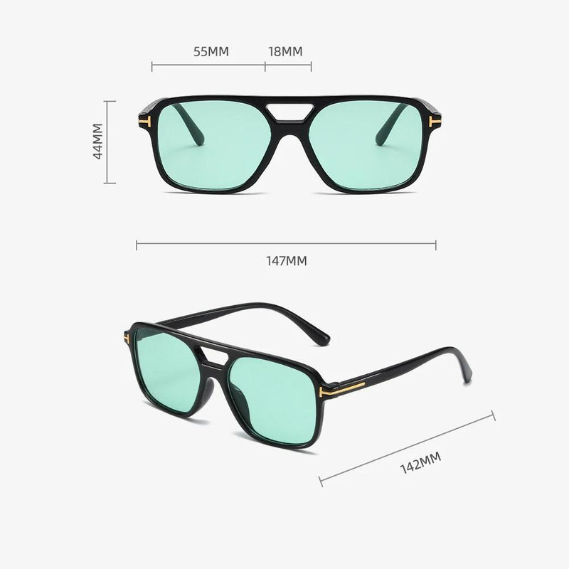 fashion square rivet sunglasses, view 16 - MRSLM