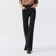 women's raw edge slit flare pants, view 6 - MRSLM