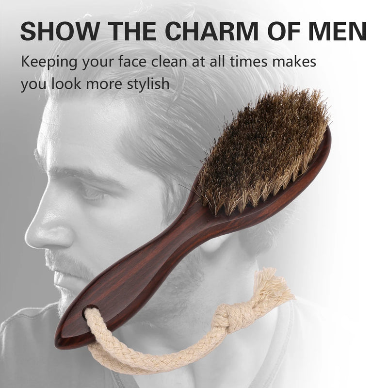 barber beard and shaving brush with horsehair, view 4 - MRSLM