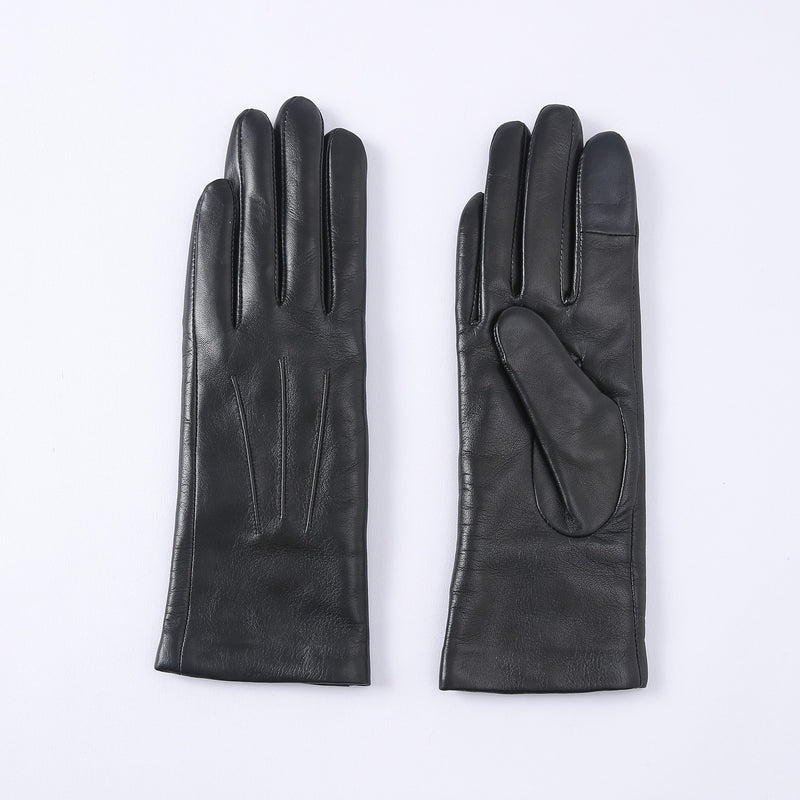 women's goat leather touch screen gloves, view 6 - MRSLM