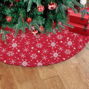White snowflake Christmas tree skirt - MRSLM