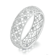 s925 silver mesh wide ring, view 5 - MRSLM